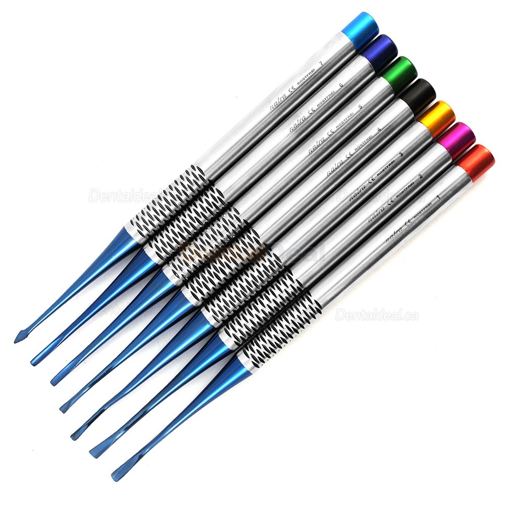7Pcs Dental Elevator Kit Dental Extracting Surgical Tools Set